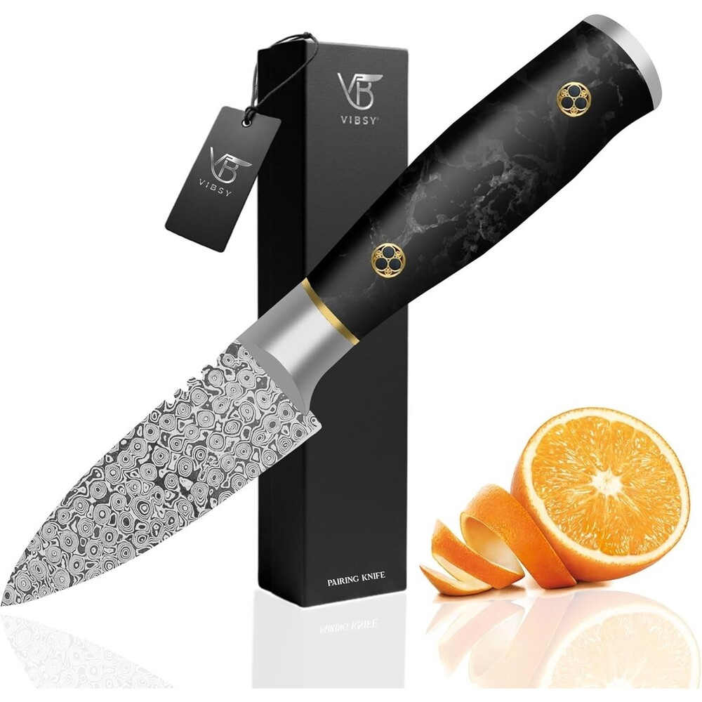 Damascus Paring Knife 3.5" Japanese Petty 133 Layer Steel Razor Sharp HRC 60±2